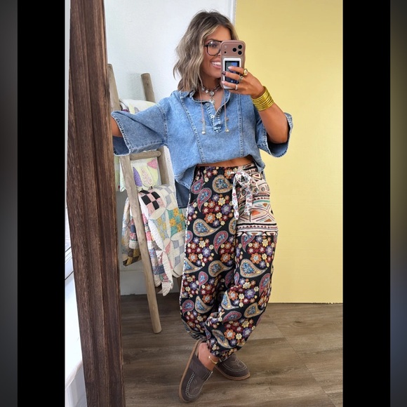 POL Multicolor Patterned Harem Pants - Picture 3 of 6